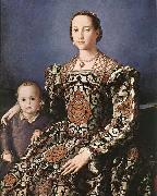 BRONZINO, Agnolo Eleonora of Toledo with her son Giovanni de- Medici china oil painting artist
